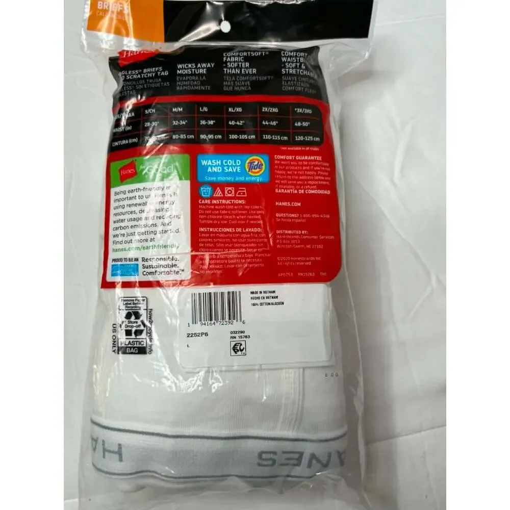 Hanes Men's Briefs - White, 3XL (7 Pack)